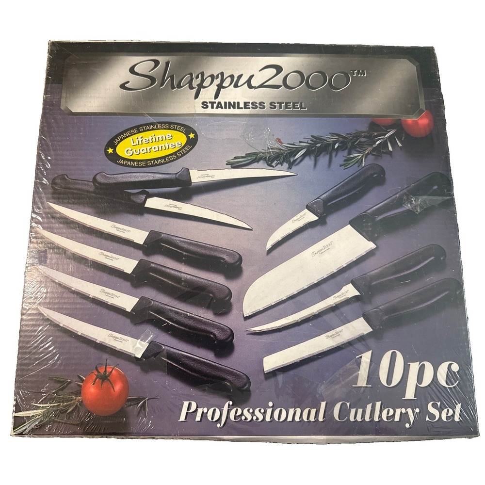 Shappu 2000TM Japanese Stainless Steel 10pc Professional Cutlery Knife Set 1998